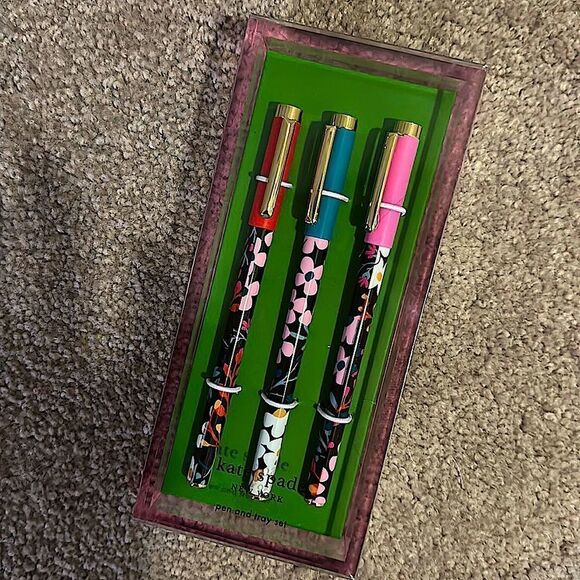 Kate Spade New York Pen with Tray Set in Fall Floral! - Picture 1 of 4